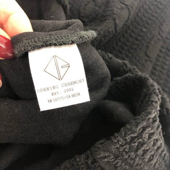 Opening Ceremony black textured skirt 2 braided - Picture 5 of 6